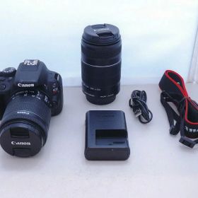 キヤノン Canon デジタル一眼レフカメラ ダブルレンズキット APS-C EOS KISS X7 ダブルズームキット 【中古】