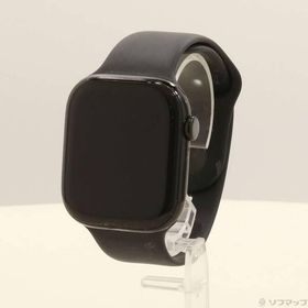 〔中古〕Apple(アップル) Apple Watch Series 10 GPS 46mm ジェットブラックアルミニウムケース ブラックスポーツバンド〔344-ud〕