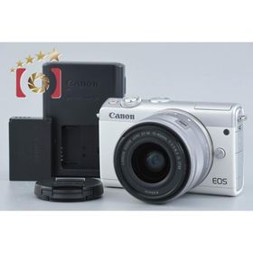 【中古】Canon キヤノン EOS M100 EF-M 15-45 IS STM レンズキット ホワイト
