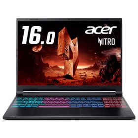 ACER エイサー Nitro V 16S ［16.0型 / Win11 Home / AMD Ryzen 7 / メモリ：16GB / SSD：512GB］ オブシディアンブラック ANV16S-41-A76Y56