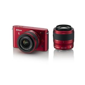 Nikon ミラーレス一眼カメラ Nikon 1 (ニコンワン) J1 (ジェイワン) ダブルズームキット レッド N1 J1WZ RD
