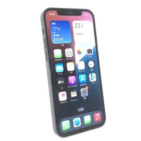 中古 Apple iPhone12 64GB ブラック MGHN3J／A SIMフリー