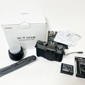 FUJIFLM フジフィルム ミラーレス デジタルカメラ X-T30 III ボディ XC13-33mmF3.5-6.3 OISレンズキット チャコールシルバー バッテリー付き 超美品