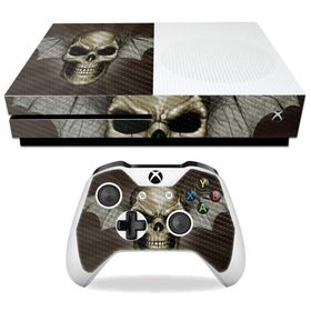 MightySkins Carbon Fiber Skin for Microsoft Xbox One S - Skeletor | Protective, Durable Textured Carbon Fiber Finish | Easy to Apply, Remove, and Chan