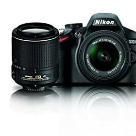 【中古】 Nikon ニコン D3200 24.2 MP CMOS デジタル一眼レフカメラ 18-55mm 55-200mm VR DXズームレンズバンドル