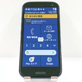らくらくスマートフォン F-52B ドコモ ネイビー 送料無料 本体 c18130 【中古】