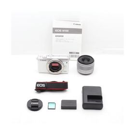 Canon ミラーレス一眼カメラ EOS M100 EF-M15-45 IS STM レンズキット(ホワイト) EOSM100WH1545ISSTMLK