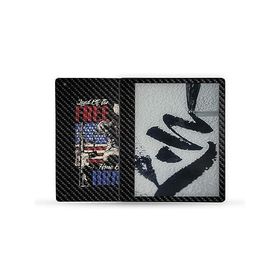 MightySkins Carbon Fiber Skin Compatible with Kindle Scribe (2022) Full Wrap - Land of The Free | Textured Carbon Fiber Finish | Easy to A_並行輸入