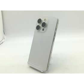 【中古】Apple 国内版 【SIMフリー】 iPhone 15 Pro 128GB ホワイトチタニウム MTU83J/A【OSU301】保証期間１ヶ月【ランクC】
