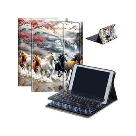 Case for Fire HD 10 ＆ 10 Plus Tablet (13th/11th Generation, 2023/2021 Release) 10.1" with Keyboard, PU Leather Multiple-Angles Keyboard C_並行輸入