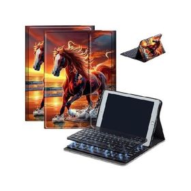 Case for Fire HD 10 ＆ 10 Plus Tablet (13th/11th Generation, 2023/2021 Release) 10.1" with Keyboard, PU Leather Multiple-Angles Keyboard C_並行輸入