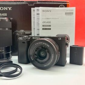 T27 SONY α6400 ダブルズームレンズキット F3.5-5.6 16-50mm / F4.5-6.3 55-210mm デジタルミラーレスカメラ 元箱 動作品 1円~ ソニー