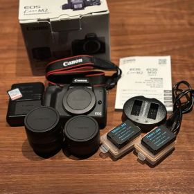 美品 Canon EOS kiss M2 ダブルレンズキット