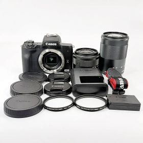 キヤノン EOS Kiss M2 ダブルズームキット ミラーレス カメラ 中古