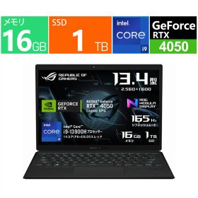 エイスース ASUS ゲーミングノートPC/ROG Flow Z13 GZ301VU/13.4型/Core i9-13900H/GeForce RTX 4050/メモリ 16GB/SSD 1TB/Windows 11 Home/ブラック GZ301VU-I9R4050 展示品