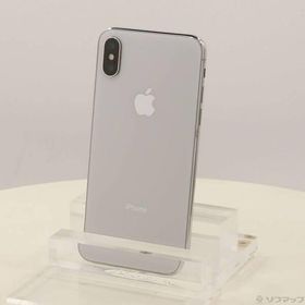 〔中古〕Apple(アップル) iPhoneX 64GB シルバー MQAY2J／A SoftBank〔269-ud〕