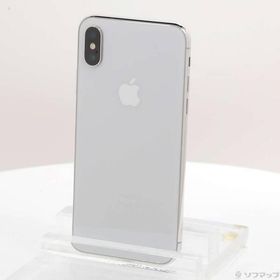 〔中古〕Apple(アップル) iPhoneX 64GB シルバー MQAY2J／A SoftBank〔276-ud〕
