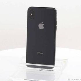 〔中古〕au iPhoneX 256GB スペースグレイ MQC12J／A SIMフリー〔269-ud〕