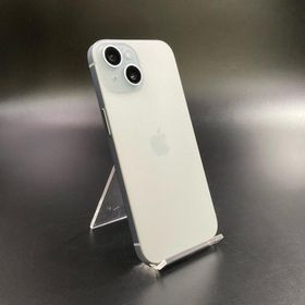 【全額返金保証】【最速発送】 iPhone 15 128GB ブルー au SIMフリー 白ロム 美品 動作確認済 87%