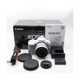Canon ミラーレス一眼カメラ EOS R50 標準ズームレンズキット(RF-S18-45) ホワイト/APS-C/約376g EOSR50WH-1845ISSTMLK