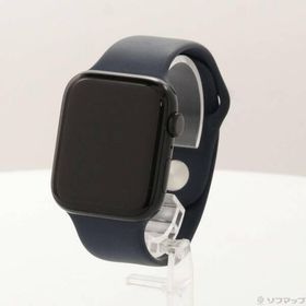 〔中古〕Apple(アップル) Apple Watch SE 第2世代 GPS 44mm ミッドナイトアルミニウムケース ストームブルースポーツバンド〔262-ud〕