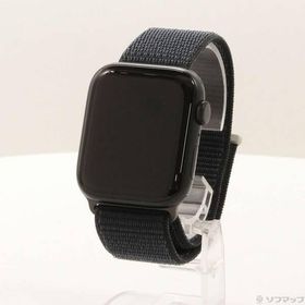 〔中古〕Apple(アップル) Apple Watch SE 第2世代 GPS 44mm ミッドナイトアルミニウムケース ミッドナイトスポーツループ〔258-ud〕
