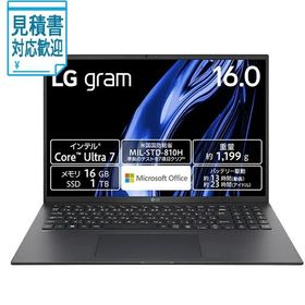 [法人限定] LG｜エルジー ノートパソコン LG gram 16Z90S-MA78J2 [16.0型 /Windows11 Home /intel Core…