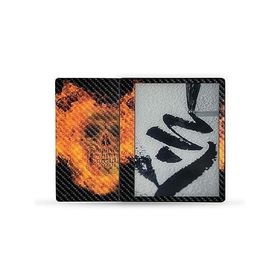 MightySkins Carbon Fiber Skin Compatible with Kindle Scribe (2022) Full Wrap - Fire Skull | Protective Textured Carbon Fiber Finish | Easy_並行輸入