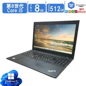中古 Lenovo ThinkPad L590 第8世代 Core i5 8250U 1.60GHz 15.6インチ FHD高解像度 メモリ8GB SSD512GB Office付 無線 カメラ搭載 bluetooth HDMI Windows11