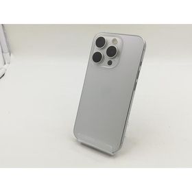 【中古】Apple docomo 【SIMフリー】 iPhone 15 Pro 128GB ホワイトチタニウム MTU83J/A【福岡筑紫】保証期間１ヶ月【ランクB】