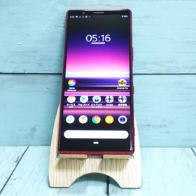 au Xperia5 SOV41 レッド 本体 白ロム SIMロック解除済み SIMフリー 678411
