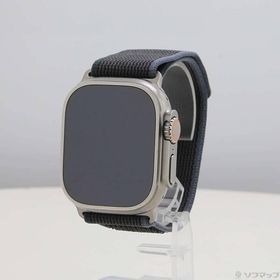 〔中古〕Apple(アップル) Apple Watch Ultra 2 GPS + Cellular 49mm チタニウムケース ブルー／ブラックトレイルループ〔377-ud〕