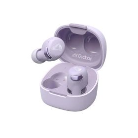 【新品】 JVCケンウッド Victor HA-A30T2-V ワイヤレスイヤホン Bluetooth Ver.5.3 ノイズキャンセリング アプリ対応 マルチポイント 合計27時間再生 マイク付き 小型 軽量 外音取り込み 防水 パープル 0