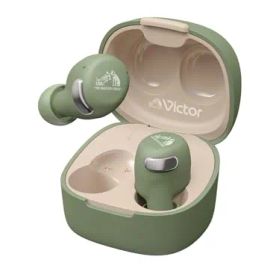 D★JVCケンウッド Victor HA-A30T2-G ワイヤレスイヤホン Bluetooth Ver.5.3 ノイズキャンセリング アプリ対応 マルチポイント 合計27時間再生 マイク付き 小型 軽量 外音取り込み 防水 グリーン
