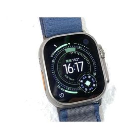 中古 Apple Watch Ultra 2 GPS + Cellular 49mm チタニウムケース ブルーアルパインループ(M) MREP3J/A Model:A2986 ※赤ロム保証あります