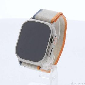 〔中古〕Apple(アップル) Apple Watch Ultra 2 GPS + Cellular 49mm チタニウムケース オレンジ／ベージュトレイルループ〔344-ud〕