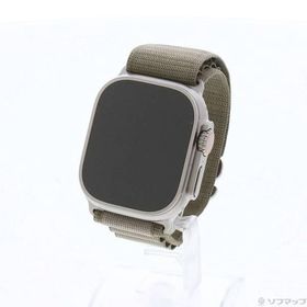 〔中古〕Apple(アップル) Apple Watch Ultra 2 GPS + Cellular 49mm チタニウムケース オリーブアルパインループ〔258-ud〕
