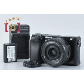 【中古】SONY ソニー α6000 ILCE-6000 ブラック パワーズームレンズキット シャッター回数僅少 多言語対応