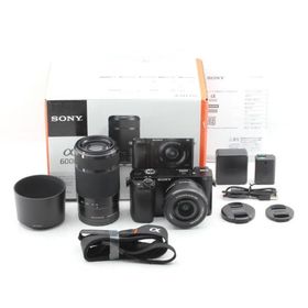 SONY ミラーレス一眼 α6000 ダブルズームレンズキット E PZ 16-50mm F3.5-5.6 OSS + E 55-210mm F4.5-6.3 OSS ブラック ILCE-6000Y B