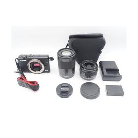 Canon ミラーレス一眼カメラ EOS M100 ダブルズームキット ブラック EOSM100BK-WZK