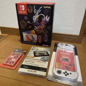 ★ガラスフィルム装着済 Nintendo Switch 有機ELモデル 本体 ポケットモンスター スカーレット・バイオレットエディション 未使用品含