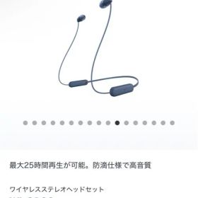 SONY WI-C100 ワイヤレスイヤホン ブルー