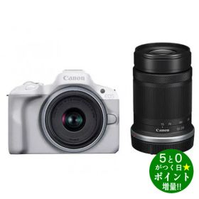 キヤノン カメラ ミラーレス一眼カメラ EOS R50 EOS R50 ダブルズームキット ホワイト Canon【転送不可】