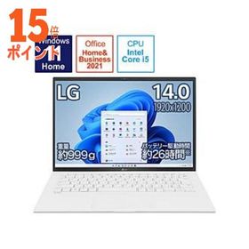 15倍ポイント ノートパソコン gram スノーホワイト 14Z90Q-KR54J1 ［14.0型 Windows11 Home intel C…