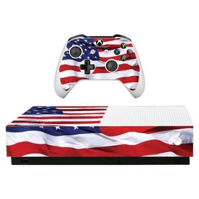 MightySkins Skin for Microsoft Xbox One S オールデジタル版 - アメリカ国旗 | 保護性、耐久性、ユニークなビニールデカールラップカバー | 貼り付け、取り外