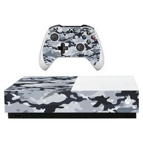 MightySkins Skin for Microsoft Xbox One S All-Digital Edition - Gray Camouflage | Protective, Durable, and Unique Vinyl Decal wrap Cover | Easy to App