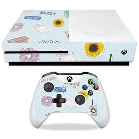 MightySkins Carbon Fiber Skin for Microsoft Xbox One S - VSCO Girl | Protective, Durable Textured Carbon Fiber Finish | Easy to Apply, Remove, and Cha