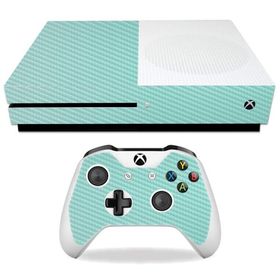 MightySkins Carbon Fiber Skin for Microsoft Xbox One S - Seafoam | Protective, Durable Textured Carbon Fiber Finish | Easy to Apply, Remove, and Chang