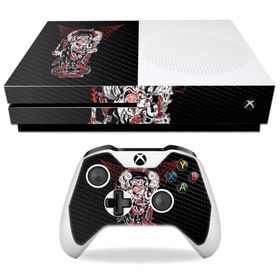 MightySkins Carbon Fiber Skin for Microsoft Xbox One S - Crackula | Protective, Durable Textured Carbon Fiber Finish | Easy to Apply, Remove, and Chan