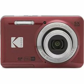 【中古】KODAK コダック PIXPRO 使いやすい ズーム FZ55-RD 16MP デジタルカメラ 光学5倍ズーム 広角 28mm 2.7インチ液晶画面 レッド